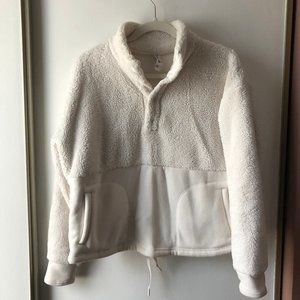 All In Motion Off-White Fleece Pullover, Size M
